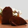 10-100pcs Velvet Drawstring Pouch Jewelry Baggie Ring Party Wedding Gift Bag LOT (Dark coffee,12x15cm,50pcs) view 1