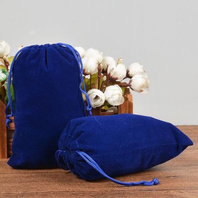10-100pcs Velvet Drawstring Pouch Jewelry Baggie Ring Party Wedding Gift Bag LOT (Royal Blue,12x15cm,50pcs)