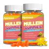 Agumoon 2PACK 3000MG Mullein Gummies, Extra Strength Mullein Leaf Extract with Quercetin, Bromelain for Lung Detox & Immune Support, Mango Flavor, 120 Count view 1
