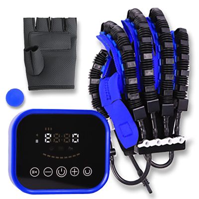 FXNFXLA Finger Rehabilitation Robot Gloves, Stroke Hand Recovery Device for Hand Function Exercise, with LCD Display, Independent Finger Training, Easy to Put on and Remove