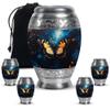 KARYLIZ Butterfly Urn, Cremation Urns for Human Ashes, Funeral Urns for Adult Ashes Women, Mini Urn for Keepsake, Cremation for Ashes Adult Male Large Funeral for Mom & Dad (Combo 10" & 3", Set of 5) view 1