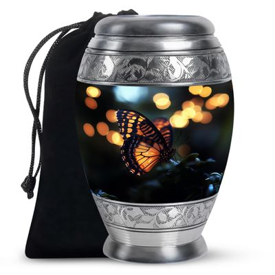 KARYLIZ Butterfly Urns for Human Ashes Large - Urns for Human Ashes Adult Man - Urn for Ashes, Large Cremation Urns for Human Ash, Funeral & Burial for Adult, Decorative Gift for Sister, 10 Inch