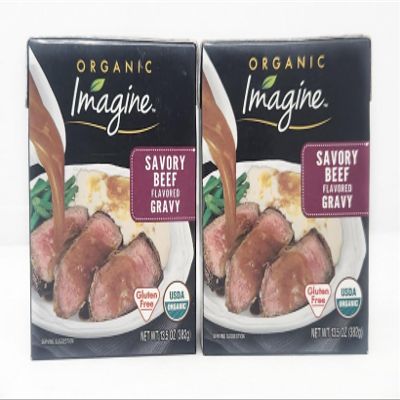 2 Pack of Organic Imagine Gravy 13.5oz Boxes Gluten Free (Savory Beef Flavored Gravy)