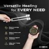 CREVIK Tuning Forks for Healing Set - 128Hz, 136.1Hz, 256Hz, 384Hz Weighted & Unweighted Tuning Fork Kit with Hockey Puck Activator - Chakra Sound Therapy Instruments for Meditation & Yoga in Pouch view 4