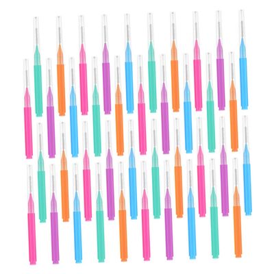 WRITWAA 50pcs Interdental Brushes for Cleaning Ergonomic Mini Cleaning Tool Portable Flossers Spiral Brush for Oral and Travel