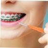 WRITWAA 50pcs Interdental Brushes for Cleaning Ergonomic Mini Cleaning Tool Portable Flossers Spiral Brush for Oral and Travel view 4