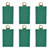 Jucobee 6-Pack Reusable Jute Wine Totes (13.38 x 7.88 x 3.93), 2-Bottle Eco-Friendly Burlap Bags with Cane Handles for Gifting, Parties, Weddings & Holidays Green Shades view 1