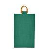 Jucobee 6-Pack Reusable Jute Wine Totes (13.38 x 7.88 x 3.93), 2-Bottle Eco-Friendly Burlap Bags with Cane Handles for Gifting, Parties, Weddings & Holidays Green Shades view 4