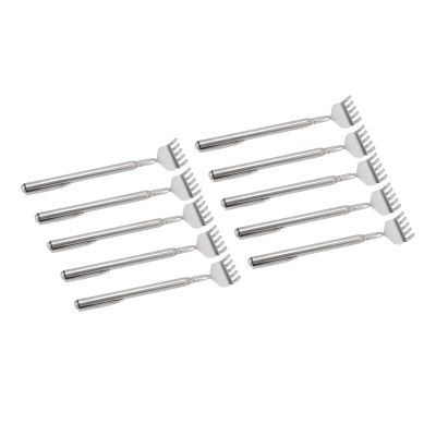 10pcs Back Scratcher Extendable Portable Foldable Back Scratcher Telesco with Pocket Clamp/Holder for Relieve Itching Five Section Teles Handle: The Expandable Back Scraper Has a Five