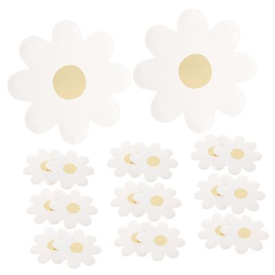 VALICLUD Flower Party Plates 20pcs Disposable Paper Plates Thanksgiving Dinnerware