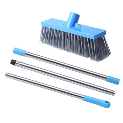 GAROZATION Handle Scrub Brush for Bathroom Floor Cleaning Hard Bristle Broom for Easy Sweeping of Tiles Grout and Vinyl Plank for Indoor and Outdoor Use