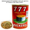 777 Mackerel in Natural Oil (Value Pack of 8 x 15 Oz Cans) Salt Added, Premium Quality Mackerel Tin Fish Full of Flavor 777 Brand view 2