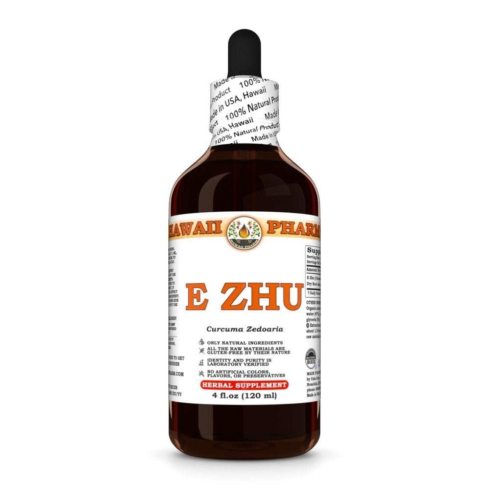 E Zhu (Curcuma Zedoaria) Dry Root Tincture, Made in Hawaii, All Natural, Vegan, Pure Liquid Extract - 4 fl.oz