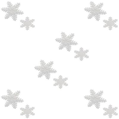 O'Creme Edible Gumpaste Cake Toppers, White Snowflakes 1 and 1.5 Inch - for Cake Decorating - Decorations for Cakes, Cupcake Toppers - Birthday, Wedding, Baby Shower - Set of 6 + 6