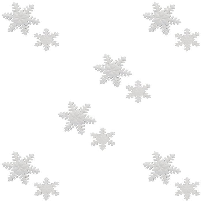 O'Creme Edible Gumpaste Cake Toppers, White Snowflakes 1 and 1.5 Inch - for Cake Decorating - Decorations for Cakes, Cupcake Toppers - Birthday, Wedding, Baby Shower - Set of 6 + 6