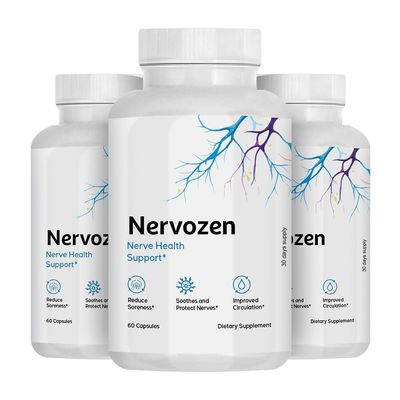 nutradash (3 Pack) Nervozen Nerve Health Support, Nervozen Supplement
