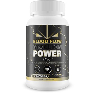 Blood Flow Stallion Power Pro - Circulation Knockout Pills Blood Flow Horse Salt Trick - Our Best Male Blood Flow Pills - Circulation Supplement for Men Blood Flow Natural Circulation Supplements