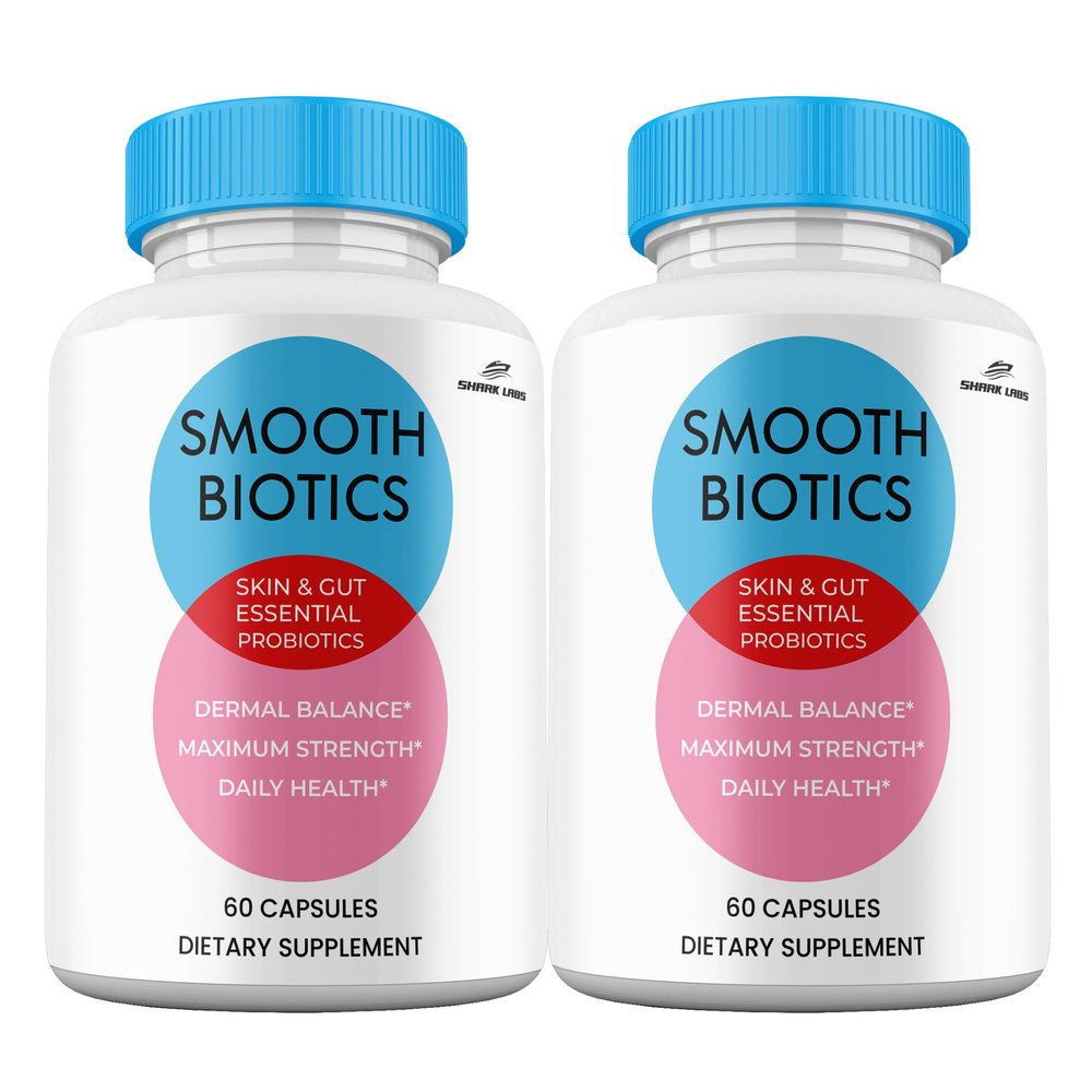 (2 Pack) Smooth Biotic Capsules, All Natural Skin and Gut Capsules, SmoothBiotic Supplement Premium Maximum Strength, 2 Month Supply