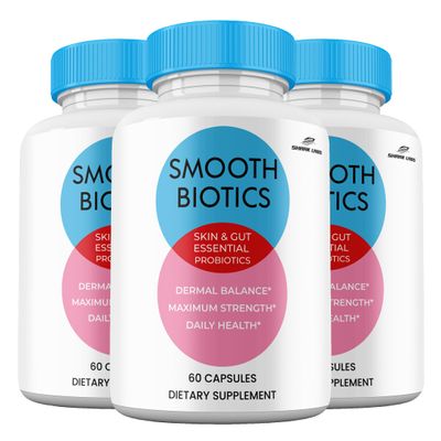 (3 Pack) Smooth Biotic Capsules, All Natural Skin and Gut Capsules, SmoothBiotic Supplement Premium Maximum Strength, 3 Month Supply