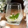 Oojami 40 count Diamond Unbreakable Stemless Plastic Wine Champagne Whiskey Glasses Elegant Durable Disposable Indoor Outdoor Ideal for Home, Office, Bars, Wedding, 12 Ounce Cups (Hammered Clear) view 4