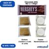 WBB SMORES KIT BAR | 12 sets | Mix Kits : 6 Milk & 6 Cookies n Mallow | Makes 24 S'mores | Individually packaged set: Graham Crackers, Marshmallow, Chocolate | Make delicious smores (Mix) view 3