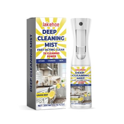 JAKEHOE Deep Cleaning Mist, Lemon Zest, 200ml, Fast-Acting Kitchen and Bath Cleaner, 3X Cleaning Power