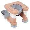 ViaGasaFamido Portable Commode Chair, Shower Chair Non Slip Bedside Toilet with Ergonomic Design Multifunctional Plastic Potty Chair for Bathing, Toilet Use (Coffee) view 1