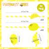 20 PCS Lemon Paper Straws, Yellow Paper Straw Lemonade Stand Supplies Disposable Lemon Yellow Decorative Straws ECO Drinking Straw for Cocktails, Lemonade, Daily Use and Holiday Party view 2