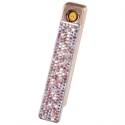 Electric Pink Lighter, USB Flameless Coil Lighter Electronic Rechargeable