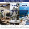 Hubeye Photochromic Reading Glasses for Men and Women TR90 Sport Reader Anti Glare UV Ray Filter Photochromic Black/Photochromic Blue/Photochromic Clear2.5 view 3