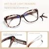 EASY READ 2 Pack Reading Glasses for Women,Cat Eye Blue Light Blocking Computer Readers with Spring Hinge(Magnification 3.00,Black/Tortoise) view 3