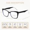 EASY READ 2 Pack Reading Glasses for Women,Cat Eye Blue Light Blocking Computer Readers with Spring Hinge(Magnification 3.00,Black/Tortoise) view 4
