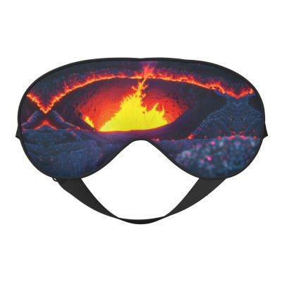Kilauea Volcano Print Sleep Mask for Women and Men Comfortable Eye Mask for Travel Nap Night Sleeping