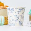 Crisky 6oz Paper Cups Dixie Cup[300 Pack], Disposable Bathroom Cups, Elegant Blue Floral Small Mouthwash Cup, Hot/Cold Beverage Coffee, Dessert for Birthday Parties, Home-use, Picnics, Ceremonies view 4