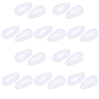 10 Pairs Soft Silicone Air Chamber Eyeglasses Nose Pads for Plastic Frame Eye Glasses Nose Pads Non Slip Glasses Nose Grips