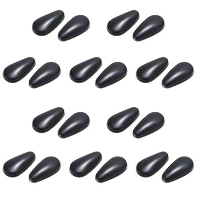 10 Pairs Soft Silicone Air Chamber Eyeglasses Nose Pads for Plastic Frame Eye Glasses Nose Pads Non Slip Black Glasses Nose Grips