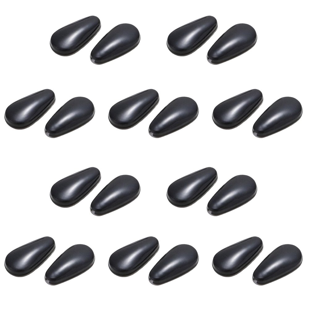 10 Pairs Soft Silicone Air Chamber Eyeglasses Nose Pads for Plastic Frame Eye Glasses Nose Pads Non Slip Black Glasses Nose Grips