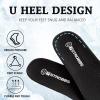 7STROBBS Thin Breathable Insoles for Men, Lightweight Replacement Cushion Shoe Inserts for Sneakers Work Shoes, Soft Sweat Absorbing Innersole Shoe Pads, Black U11/12 view 4