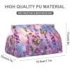 Lavender with Butterflies Tissue Box Cover Rectangle Modern PU Leather Tissue Holder Farmhouse Napkin Holders Decorative Tissues Box Holder for Bathroom Kitchen Office Bedroom Dresser view 3