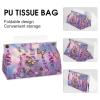 Lavender with Butterflies Tissue Box Cover Rectangle Modern PU Leather Tissue Holder Farmhouse Napkin Holders Decorative Tissues Box Holder for Bathroom Kitchen Office Bedroom Dresser view 4