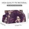 African Hair Black Women Tissue Box Cover Rectangle Modern PU Leather Tissue Holder Farmhouse Napkin Holders Decorative Tissues Box Holder for Bathroom Kitchen Office Bedroom Dresser view 3