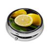 Yellow Lemon Pill Box with Mirror 3 Compartment Decorative Pill Case for Purse or Pocket Small Round Pill Organizer Weekly Metal Medicine Tablet Vitamin Holder Travel Gift view 3