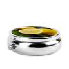 Yellow Lemon Pill Box with Mirror 3 Compartment Decorative Pill Case for Purse or Pocket Small Round Pill Organizer Weekly Metal Medicine Tablet Vitamin Holder Travel Gift view 4