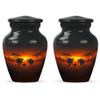 Elephant Sunset Keepsake Urns, for Human Ashes, Funeral Urn for Human Ashes, Mini Urns for Ashes Adult Male, Keepsake Urn for Ashes, Size 3-inch Set of 2 view 1