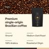 4-Pack Specialty Coffee Daily Arabica Roasted Ground in Brazil Smooth, Comforting Flavor with Notes of Chocolate, Caramel and Nuts Medium-Dark Roast, Carefully Harvested Brazilian Coffee King view 2