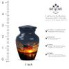 American Flag Sunset Funeral Urn for Burial, Cremation Urn for Human Ashes Adult Male, Companion Urns for Adults, Adult Female Cremains Keepsake Size 3 Inch Set of 2 view 2