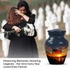 American Flag Sunset Funeral Urn for Burial, Cremation Urn for Human Ashes Adult Male, Companion Urns for Adults, Adult Female Cremains Keepsake Size 3 Inch Set of 2 view 3