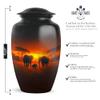Elephant Sunset Cremation Urn, Large Urn for Human Ashes Adult, Funeral Urns for Human Ashes, Urns for Human Ashes Adult Female, Size 10-inch view 2