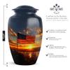 American Flag Sunset Urns for Ashes Adults, Cremation Urn for Human Ashes Adult Male, Funeral Urn for Burial, Large Adult Female Size 10 inch & 3 inch Pack of 3 view 2