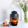 American Flag Sunset Urns for Ashes Adults, Cremation Urn for Human Ashes Adult Male, Funeral Urn for Burial, Large Adult Female Size 10 inch & 3 inch Pack of 3 view 3